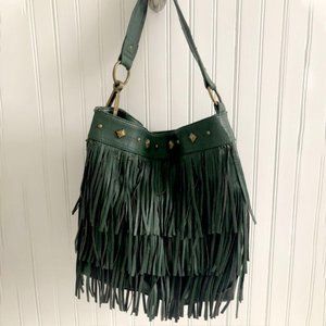 CARLOS by Carlos Santana Fringe Hobo Shoulder Bag